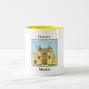 Caneca De Café Em Dois Tons Templo de Santo Domingo histórico em Oaxaca