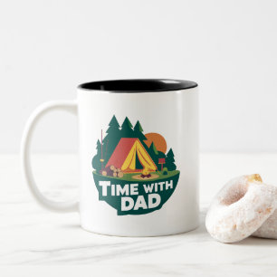 Caneca De Café Em Dois Tons Tempo com Pai - Dia de os pais