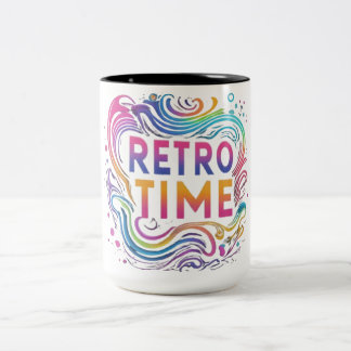 Caneca De Café Em Dois Tons "Tempo Retroativo"