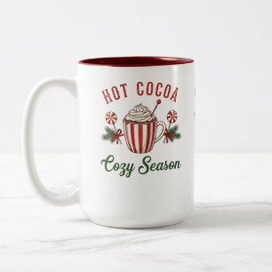 Caneca De Café Em Dois Tons Temporada Personalizada de Chocolate Quente Aconch