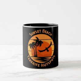 Caneca De Café Em Dois Tons Tenerife Hotspots Retro Coffee Mugs
