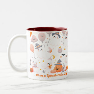 Caneca De Café Em Dois Tons Tenha Dia de Dia das Bruxas Spooctacular