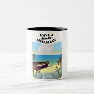 Caneca De Café Em Dois Tons Tenha um feriado esplêndido
