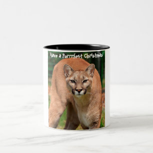 Caneca De Café Em Dois Tons Tenha um Natal Purrfeito