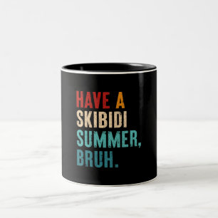 Caneca De Café Em Dois Tons Tenham Um Professor Engraçado Bruh No Verão Passad