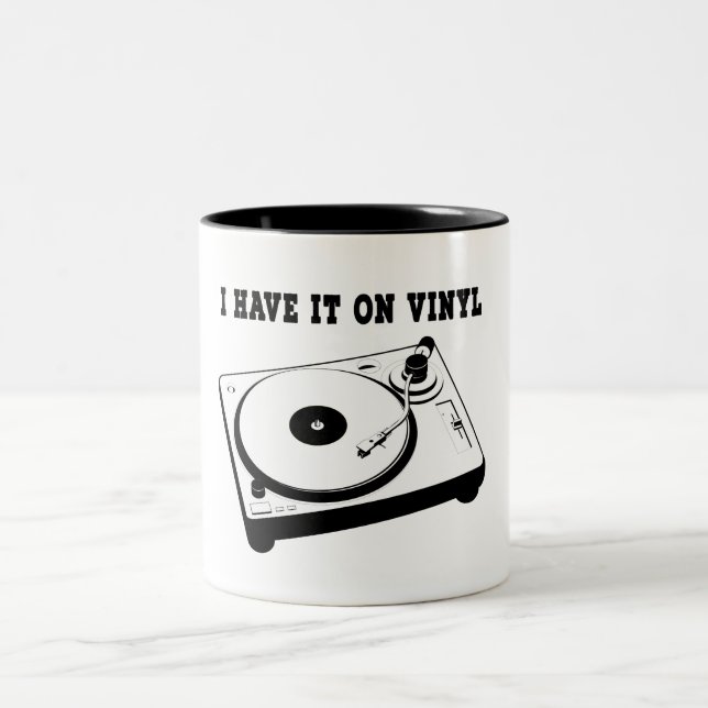 Caneca De Café Em Dois Tons tenho-o em vinil (Centro)
