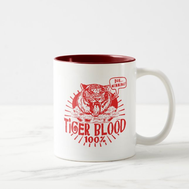 Caneca De Café Em Dois Tons Tenho sangue Tiger (Direita)