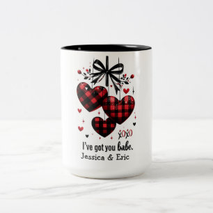 Caneca De Café Em Dois Tons Tenho-te "Corações de Bebê" com Dia de os namorado