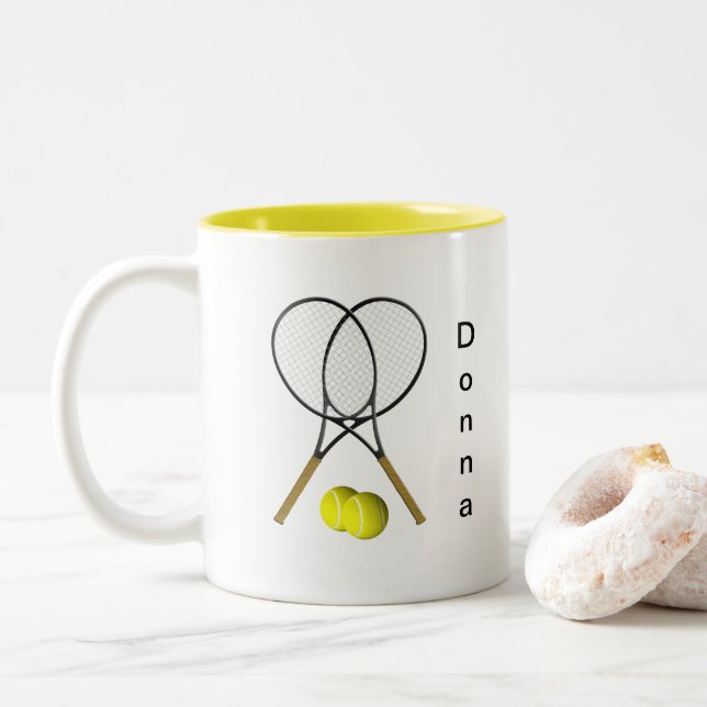 Caneca De Café Em Dois Tons Tênis personalizado desportivo duplo (Com Donut)