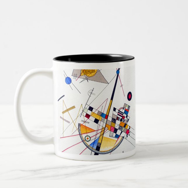 Caneca De Café Em Dois Tons Tensão delicada de Wassily Kandinsky (Esquerda)