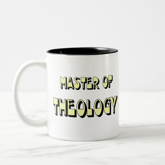Caneca De Café Em Dois Tons Teologia (Esquerda)