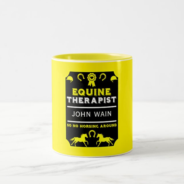 Caneca De Café Em Dois Tons Terapêutica Equina Equina (Centro)