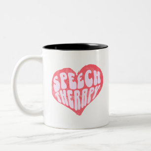 Caneca De Café Em Dois Tons Terapia da Fala Terapeuta da Linguagem Fala