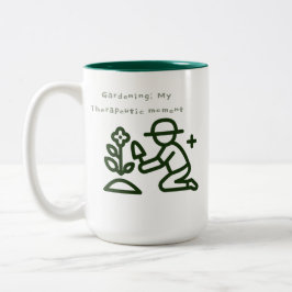 Caneca De Café Em Dois Tons Terapia de Jardinagem