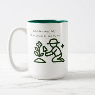 Caneca De Café Em Dois Tons Terapia de Jardinagem
