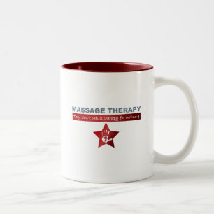 Caneca De Café Em Dois Tons Terapia de Massagem em Vermelho Ruby