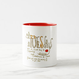 Caneca De Café Em Dois Tons Terça-feira