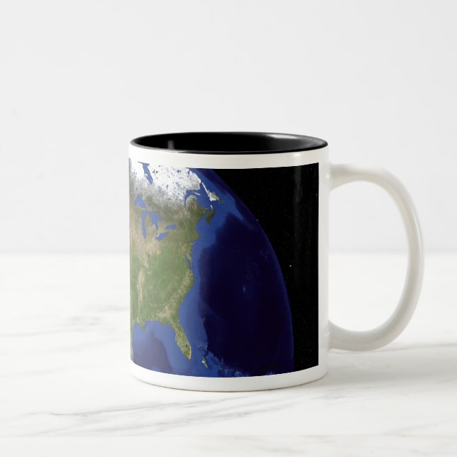 Caneca De Café Em Dois Tons Terra da Próxima Geração do Mármaco Azul 4 (Direita)