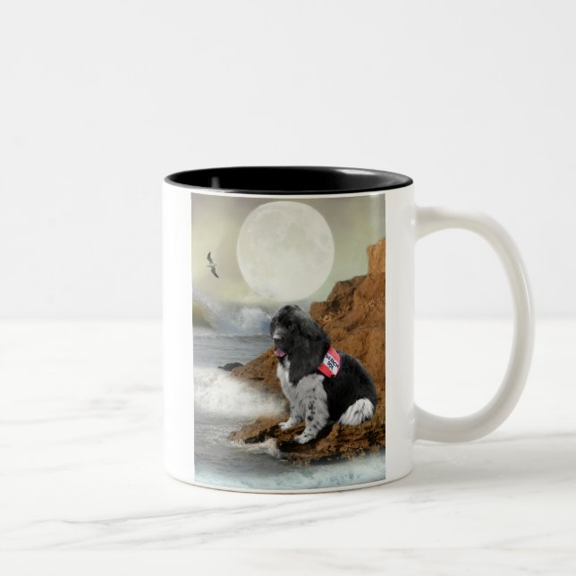 Caneca De Café Em Dois Tons Terra Nova no oceano (Direita)
