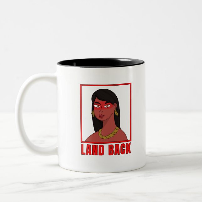 Caneca De Café Em Dois Tons Terra para trás (Esquerda)