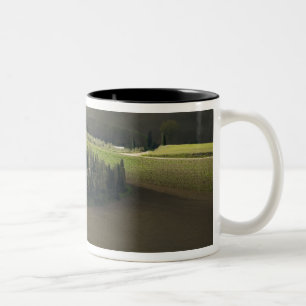 Caneca De Café Em Dois Tons Terra rural em torno de Montepulciano, Toscana, It