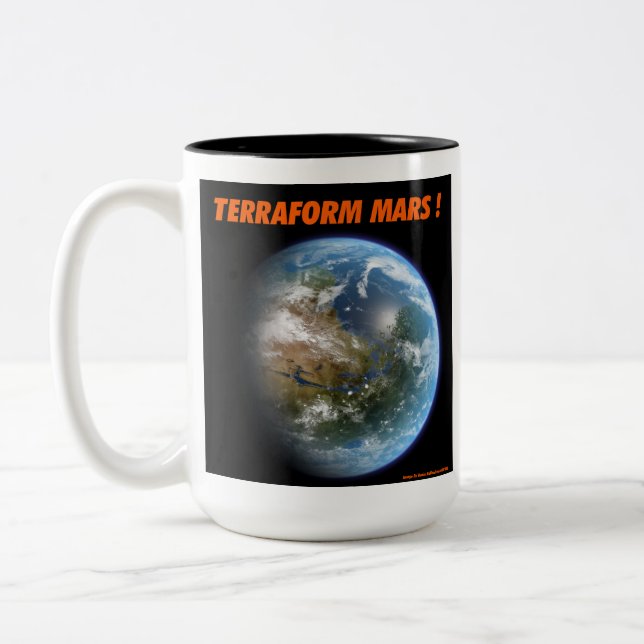 Caneca De Café Em Dois Tons Terraform Mars (Esquerda)