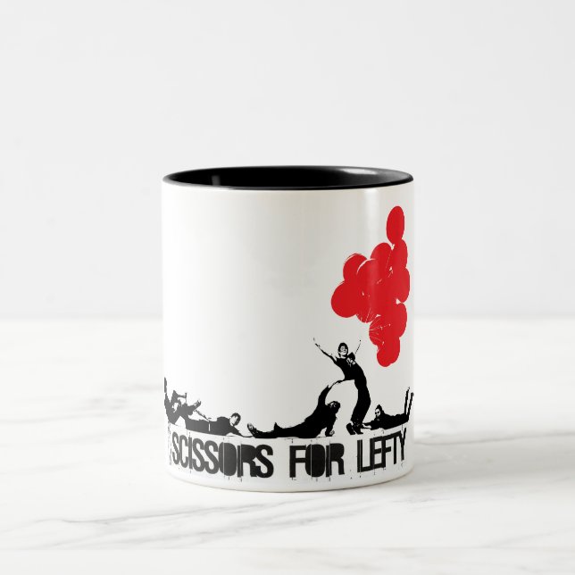 Caneca De Café Em Dois Tons Tesouras para o esquerdista (Centro)