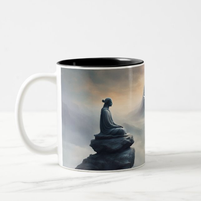 Caneca De Café Em Dois Tons Tesouros do Tao Te Ching 013 (Esquerda)