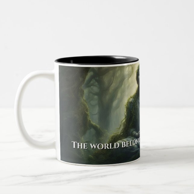 Caneca De Café Em Dois Tons Tesouros do Tao Te Ching 018 (Esquerda)