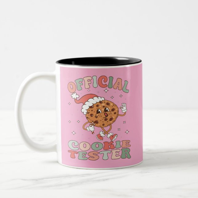 Caneca De Café Em Dois Tons Testador Oficial de Cookies (Esquerda)