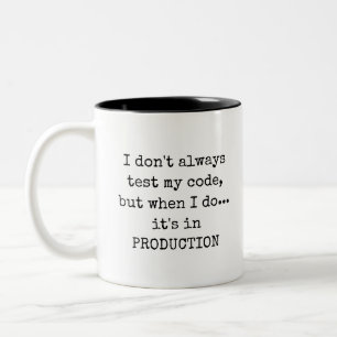 Caneca De Café Em Dois Tons Teste Engraçado de Nerdy na Produção de Mug de Caf