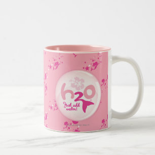 Caneca De Café Em Dois Tons Teste padrão cor-de-rosa da sereia