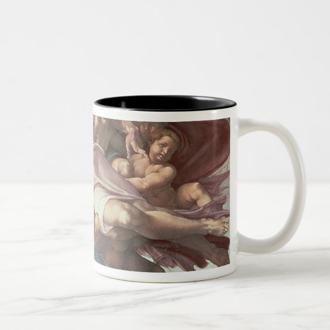 Caneca De Café Em Dois Tons Teto da capela de Sistine (Direita)