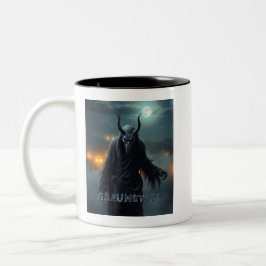 Caneca De Café Em Dois Tons Teuflisch und mit langem Fell Teufel Graumetall