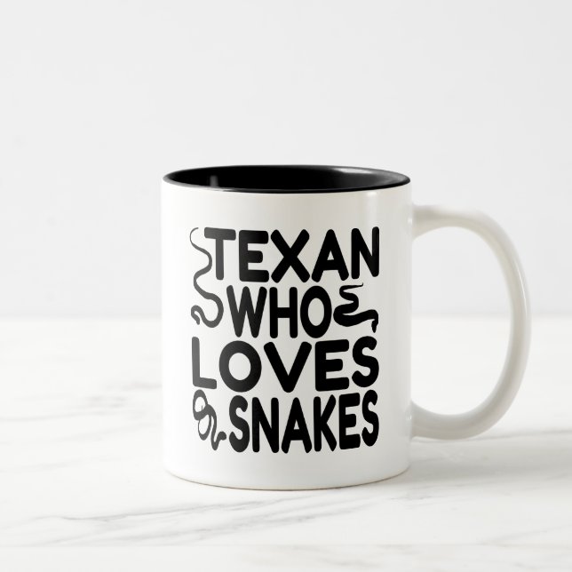 Caneca De Café Em Dois Tons Texan Who Loves Cobras (Direita)