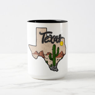 Caneca De Café Em Dois Tons Texas