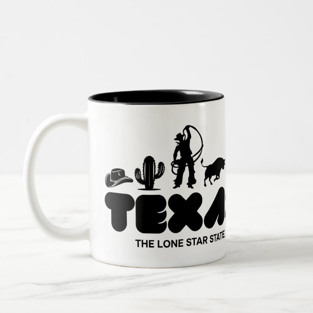 Caneca De Café Em Dois Tons Texas (Esquerda)
