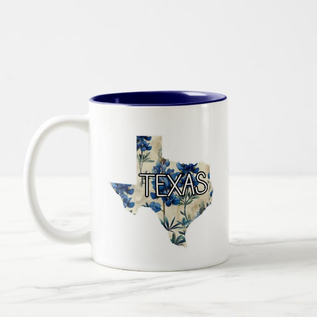 Caneca De Café Em Dois Tons Texas Bluebonnet (Esquerda)
