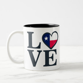 Caneca De Café Em Dois Tons Texas Love