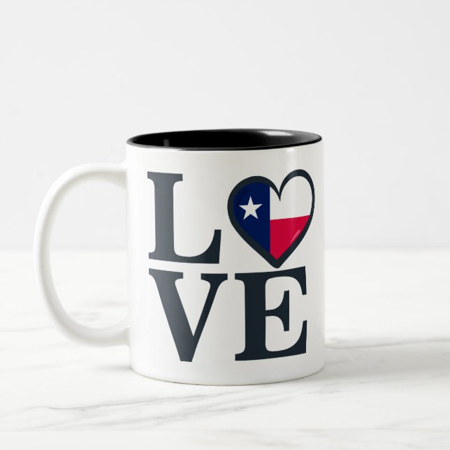 Caneca De Café Em Dois Tons Texas Love (Esquerda)