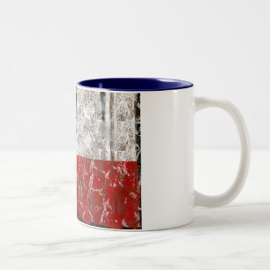 Caneca De Café Em Dois Tons Texas oxidou bandeira solitária do estado da