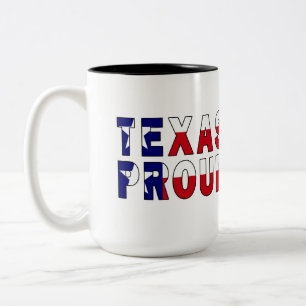 Caneca De Café Em Dois Tons Texas Proud Flag