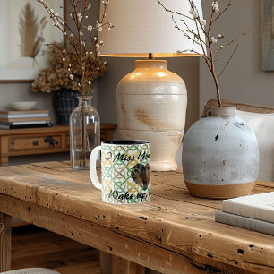 Caneca De Café Em Dois Tons Texto e imagem personalizados do design Celtic Kno