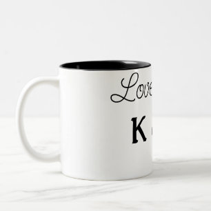 Caneca De Café Em Dois Tons texto simples mínimo adicione o nome dos pássaros