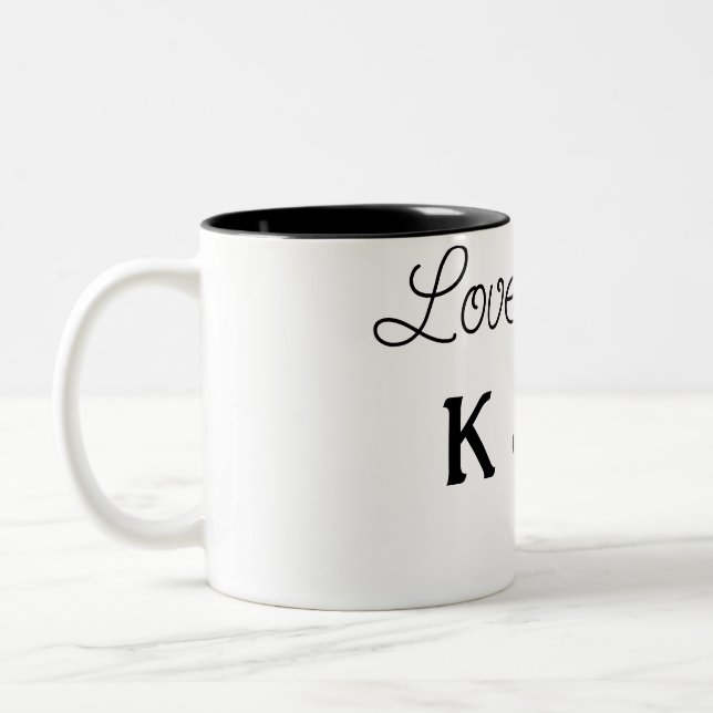Caneca De Café Em Dois Tons texto simples mínimo adicione o nome dos pássaros  (Esquerda)
