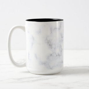 Caneca De Café Em Dois Tons Textura branca de mármore
