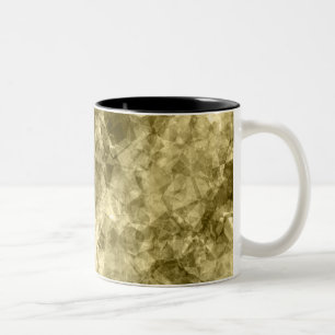 Caneca De Café Em Dois Tons Textura em massa de bronze