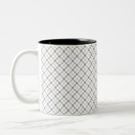 Caneca De Café Em Dois Tons Textura Geométrica Monocromática|Visualização de D