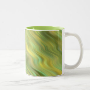 Caneca De Café Em Dois Tons Textura ondulada amarela de girassol