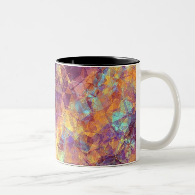 Caneca De Café Em Dois Tons Textura reticulada com ameixa (Direita)